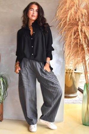 Burlington Stretch Button Pocket Barrel Pant Slate